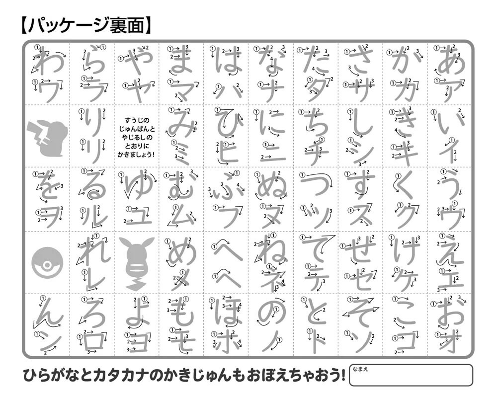 寵物小精靈-讓我們記住口袋妖怪 Aiueo！ (大件尺寸)