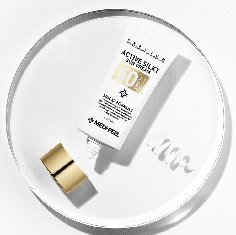 韓國 Medi-peel 美蒂菲 蠶絲蛋白防曬霜官方照