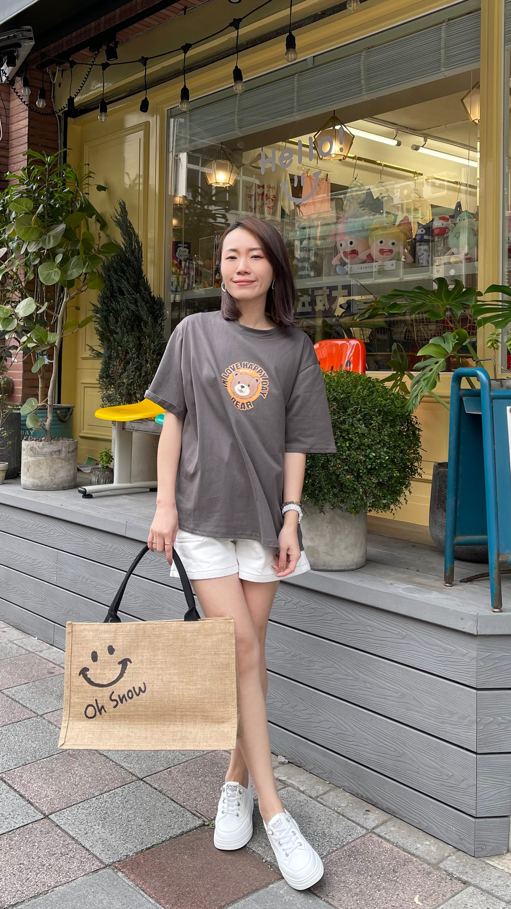 Oh Snow獨家訂製大笑黃麻包