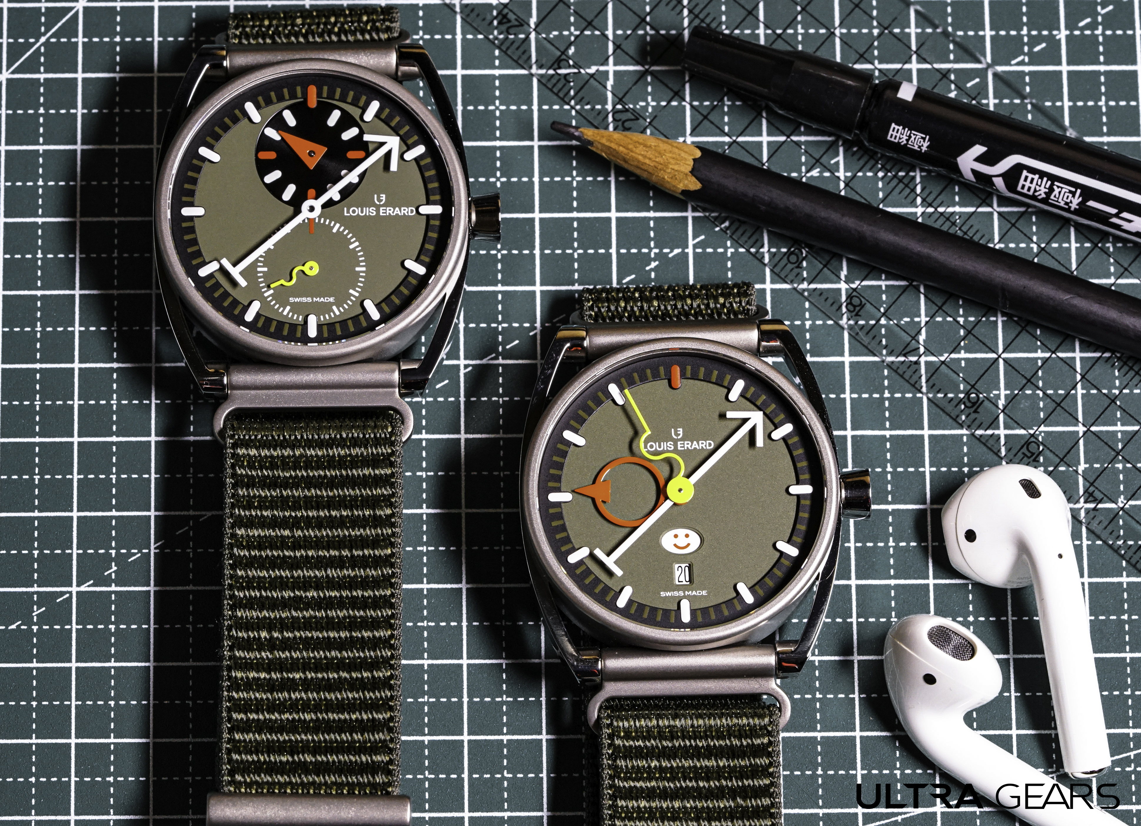 Le Triptyque Louis Erard x Alain Silberstein Khaki ｜型號：ref. 33333TT06｜ (special box) 三部曲套組