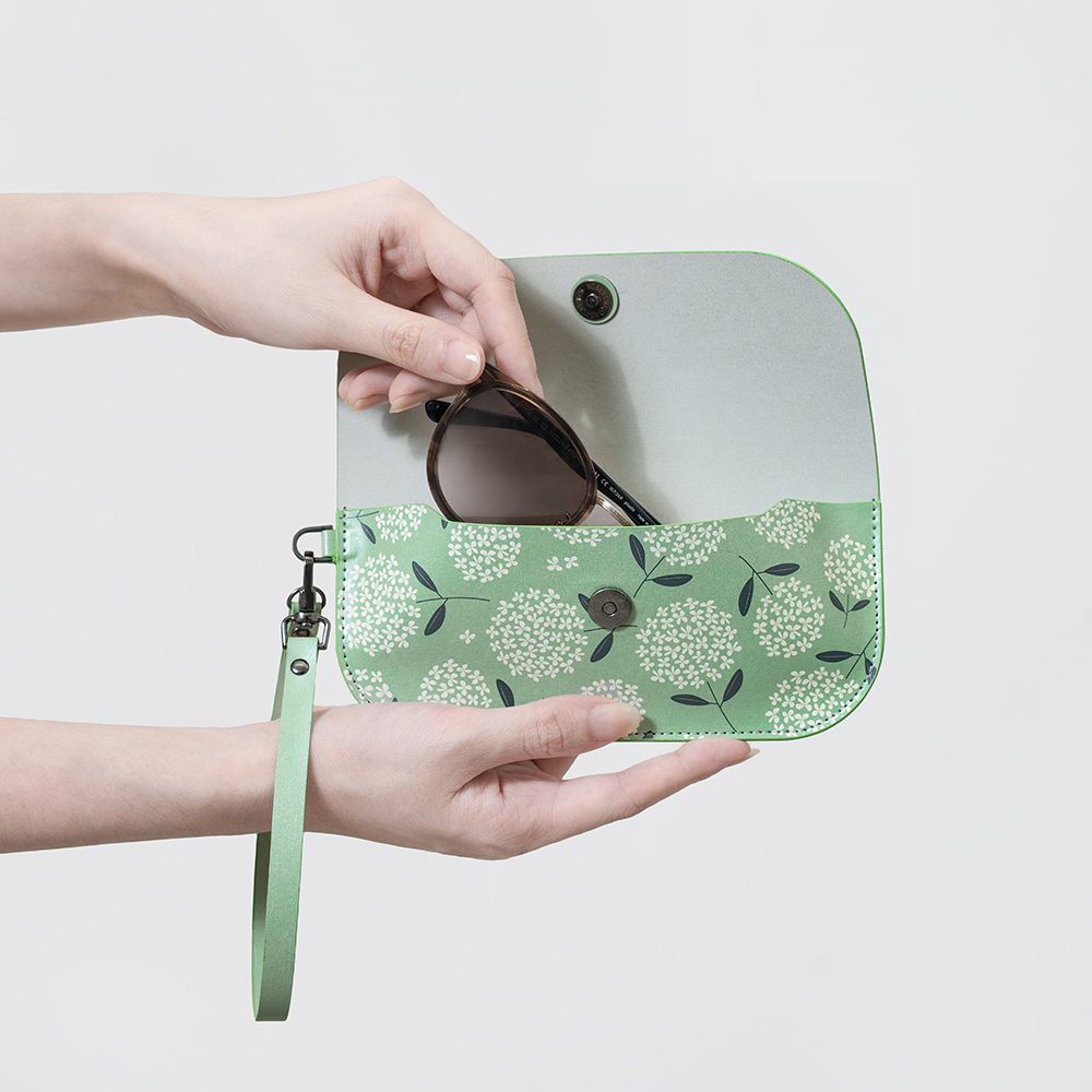 皮革磁扣眼鏡袋