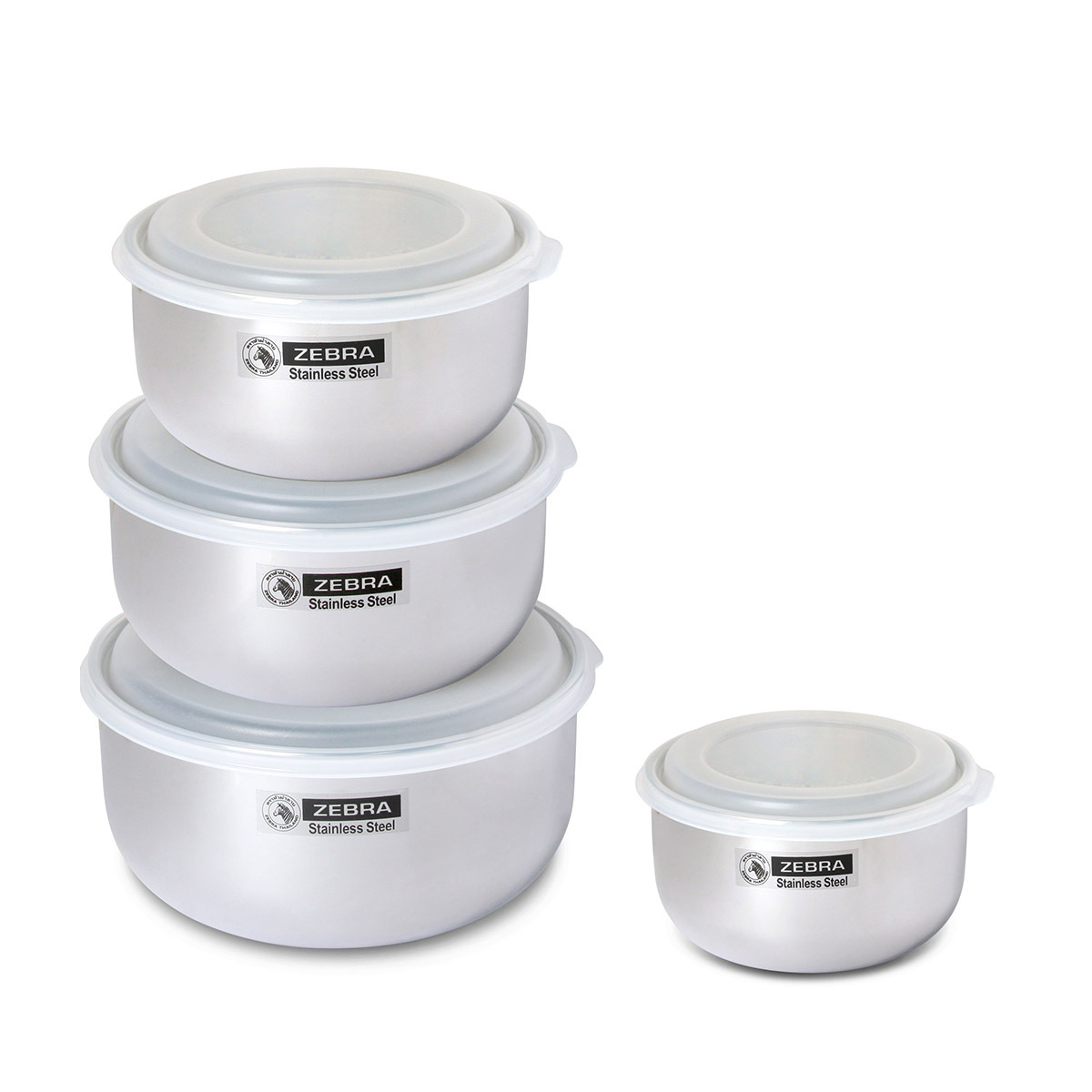 Zebra 4p 12-18cm 0.7-2L SS Food Box -184-1-06