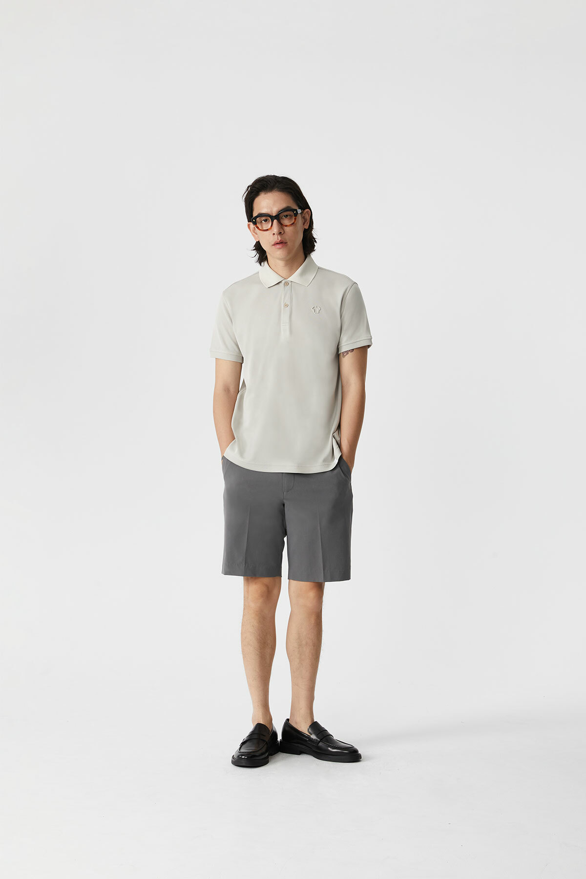 FLITE2.0 防潑水彈力短褲 男（鐵灰）