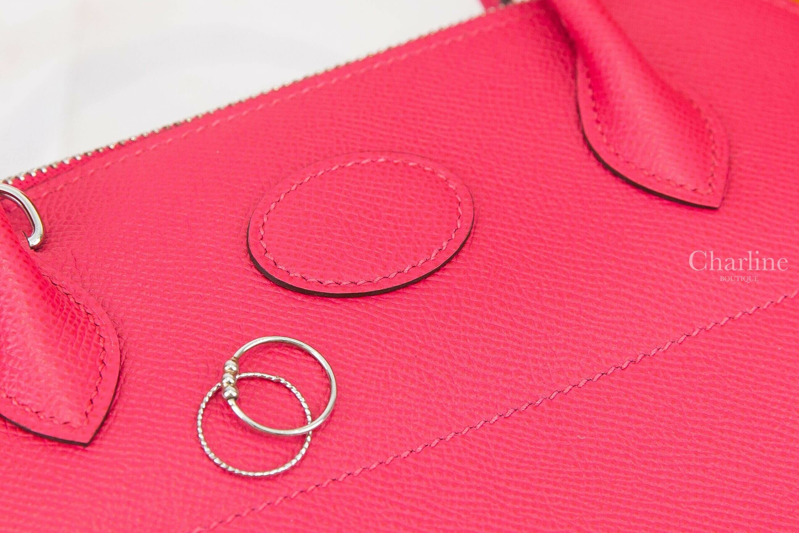 Hermès Bolide 27cm I6 Rose Extreme Veau Epsom 玫瑰桃粉色銀釦手提肩背包