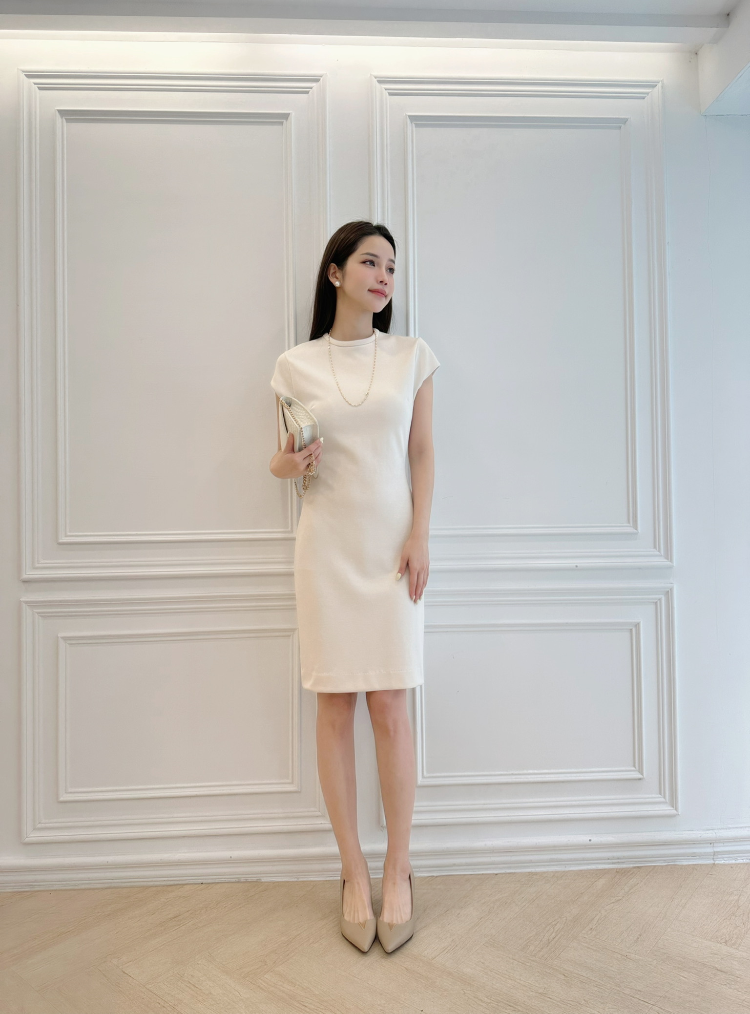 彈性短袖合身洋裝