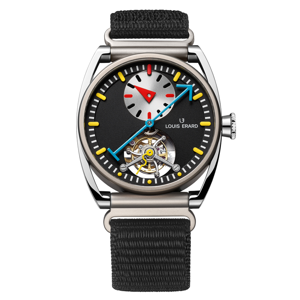Noirmont X Collection 聯名款系列｜Le Régulateur Tourbillon Louis Erard X Alain Silberstein-三針一線陀飛輪黑色限量版