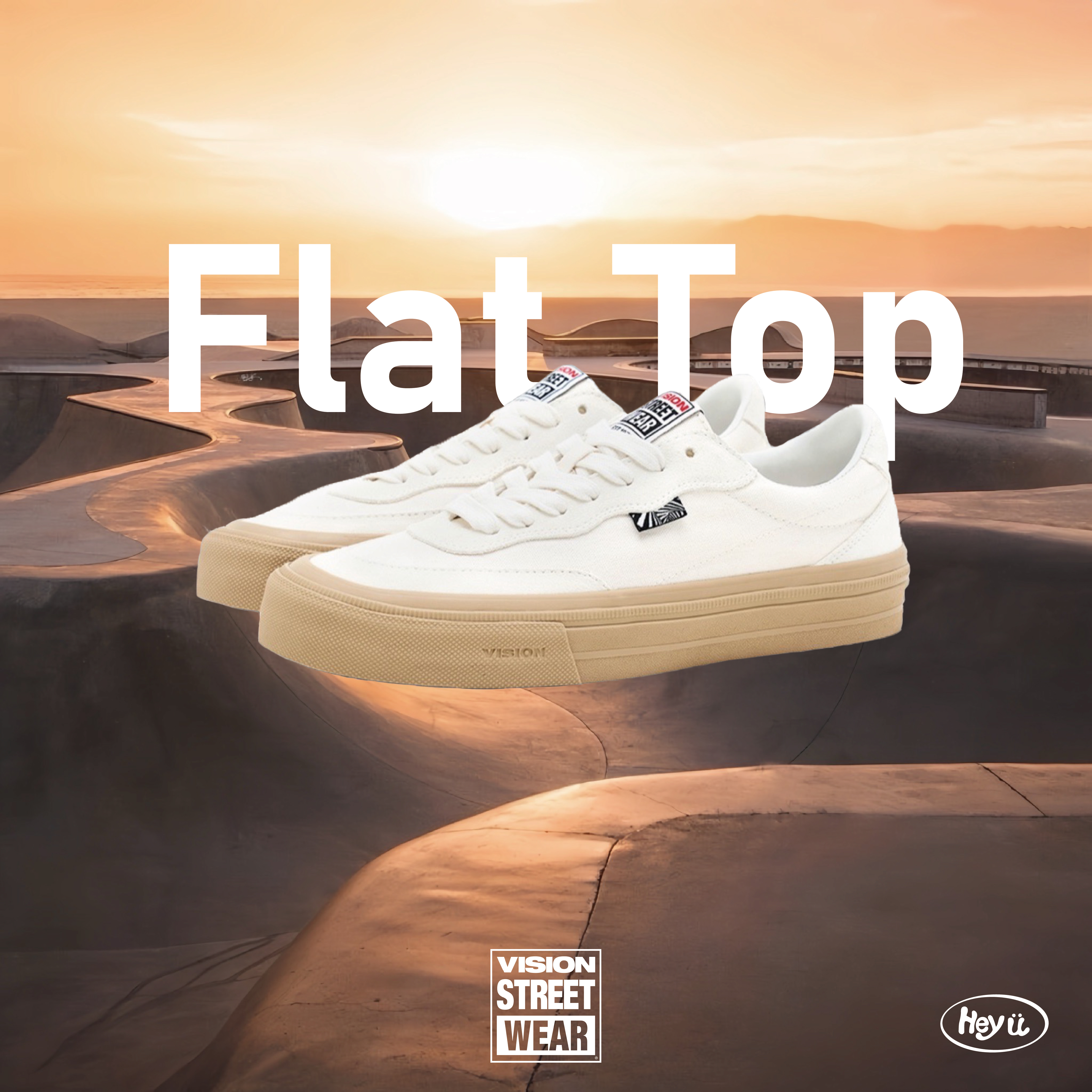 VISION STREET WEAR FLAT TOP (米白色)