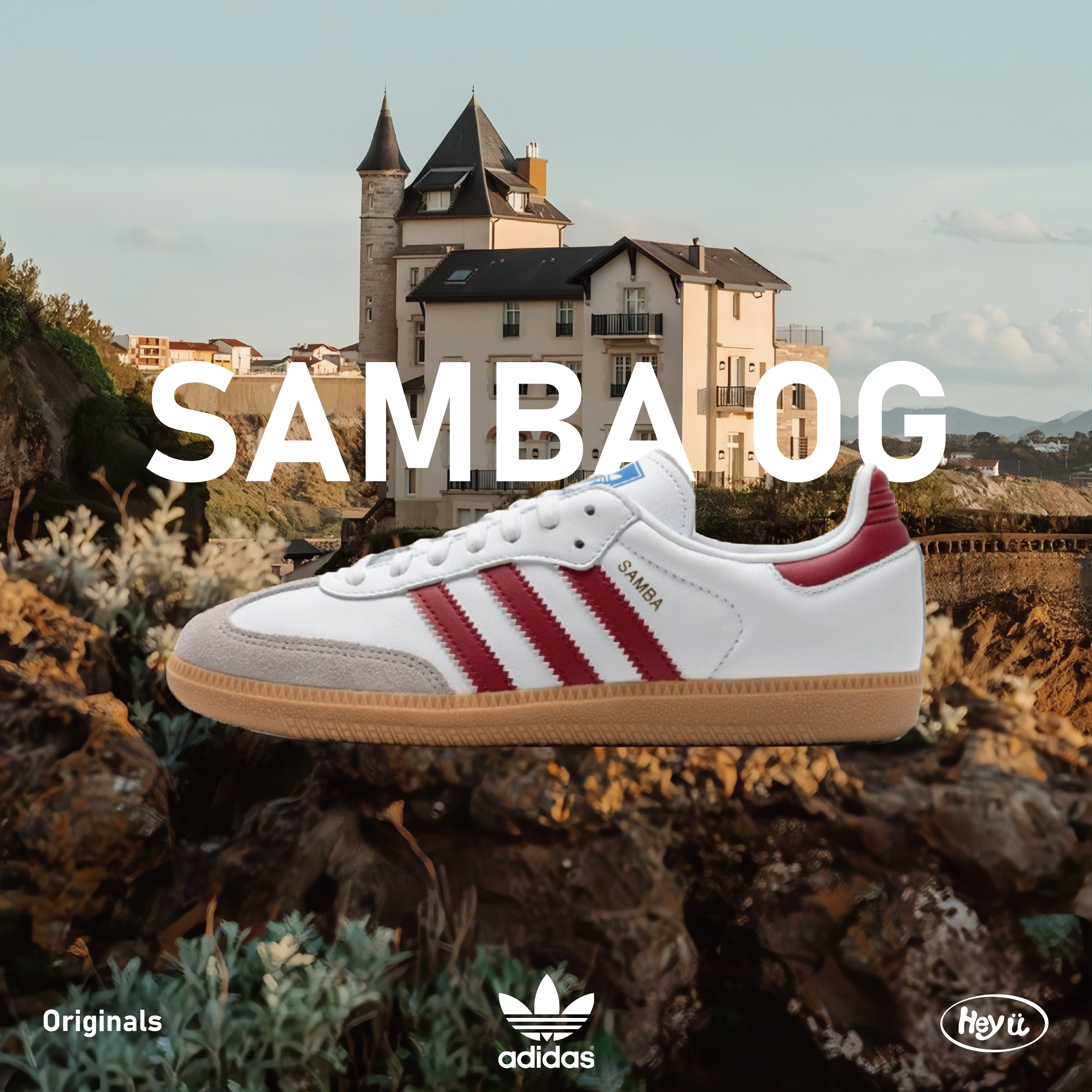 Adidas originals SAMBA OG (白紅）