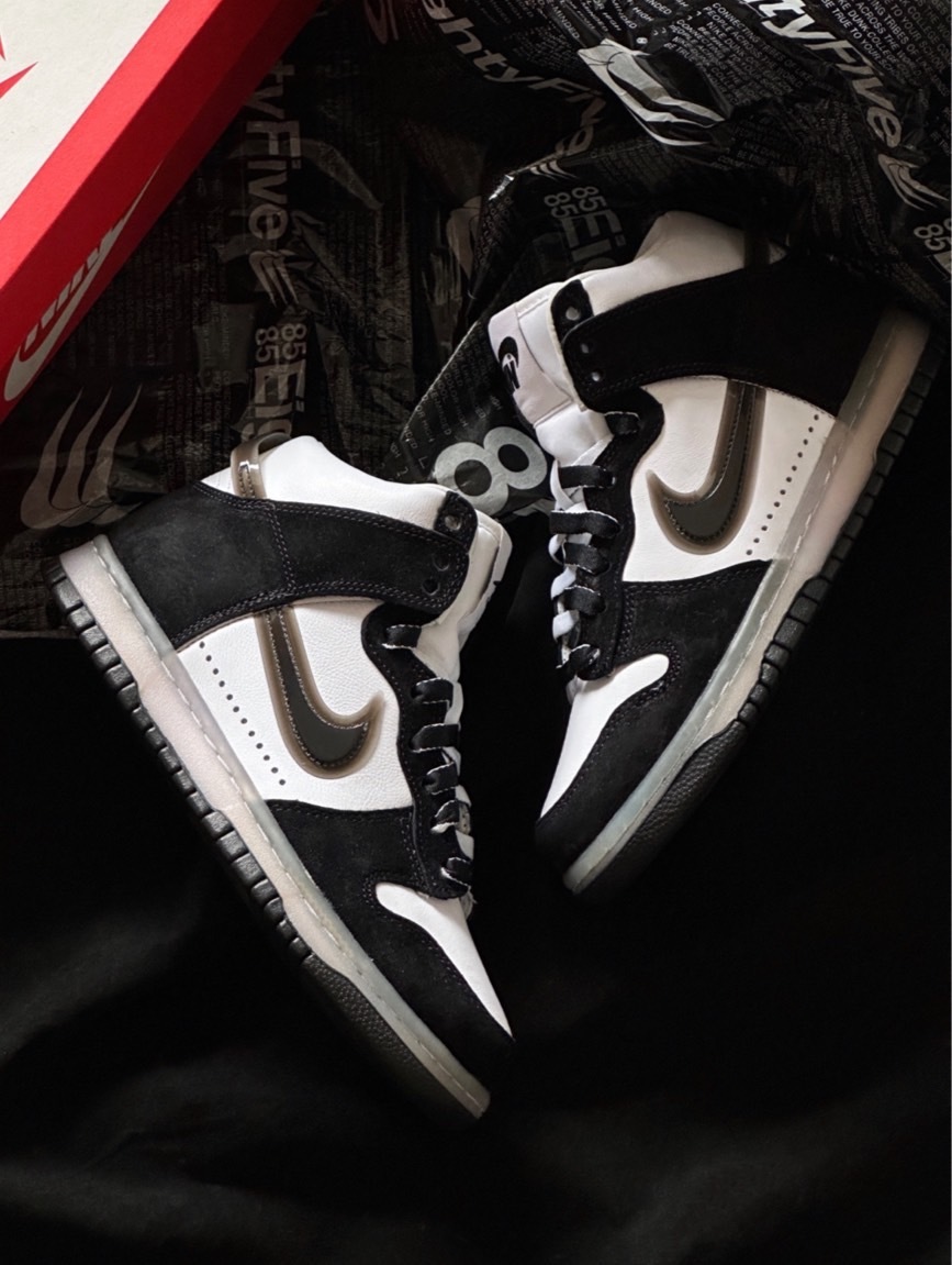 Slam Jam x Nike Dunk High SP/SJ "Clear Black 黑白 熊貓 板鞋 麂皮 聯名 DA1639101