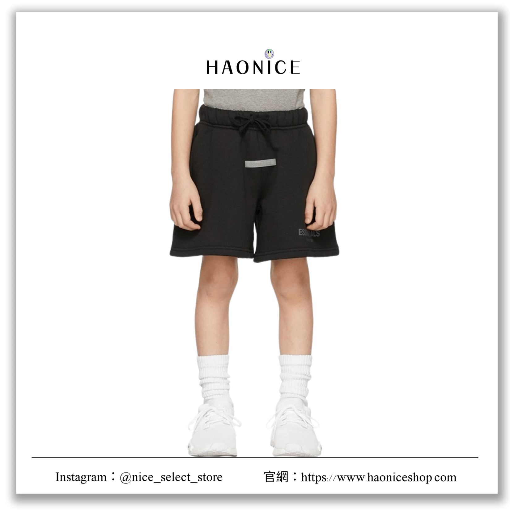 【Haonice品牌童裝】 24SS 童裝👶 ESSENTIALS 夏季短褲 小logo棉質 休閒 六色可選