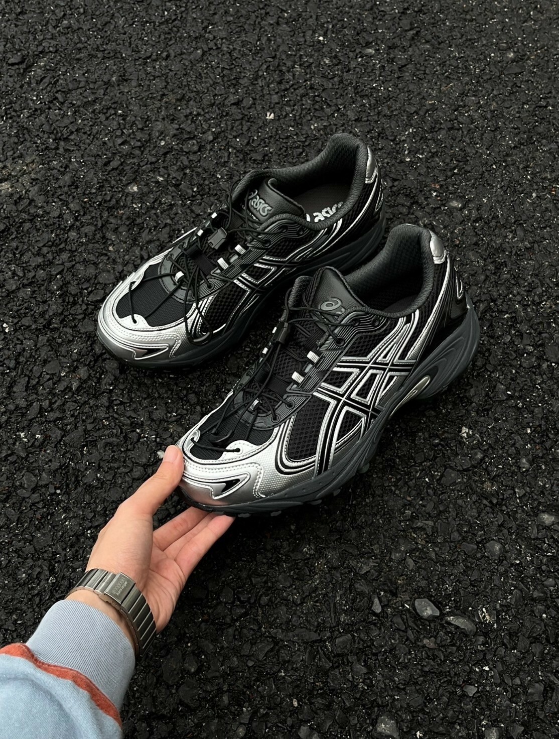 ASICS Gel-Kahana TR V4 復古黑銀 抽繩鞋帶 低筒戶外機能風 慢跑鞋 1203A497-001