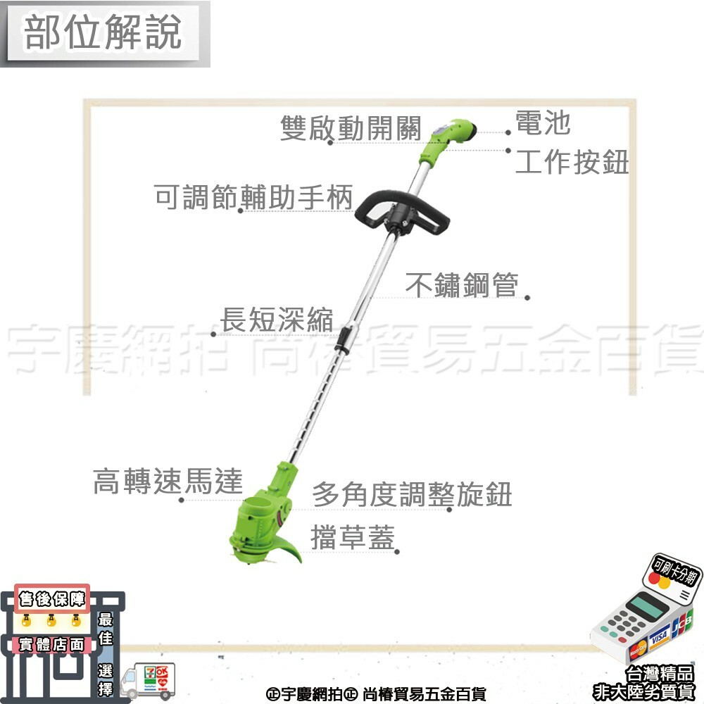 附發票｜SC1200+鎢鋼圓鋸片｜電動割草機伸縮款割草機充電式電動割草機家用除草機 伸縮割草機 多功能草坪機
