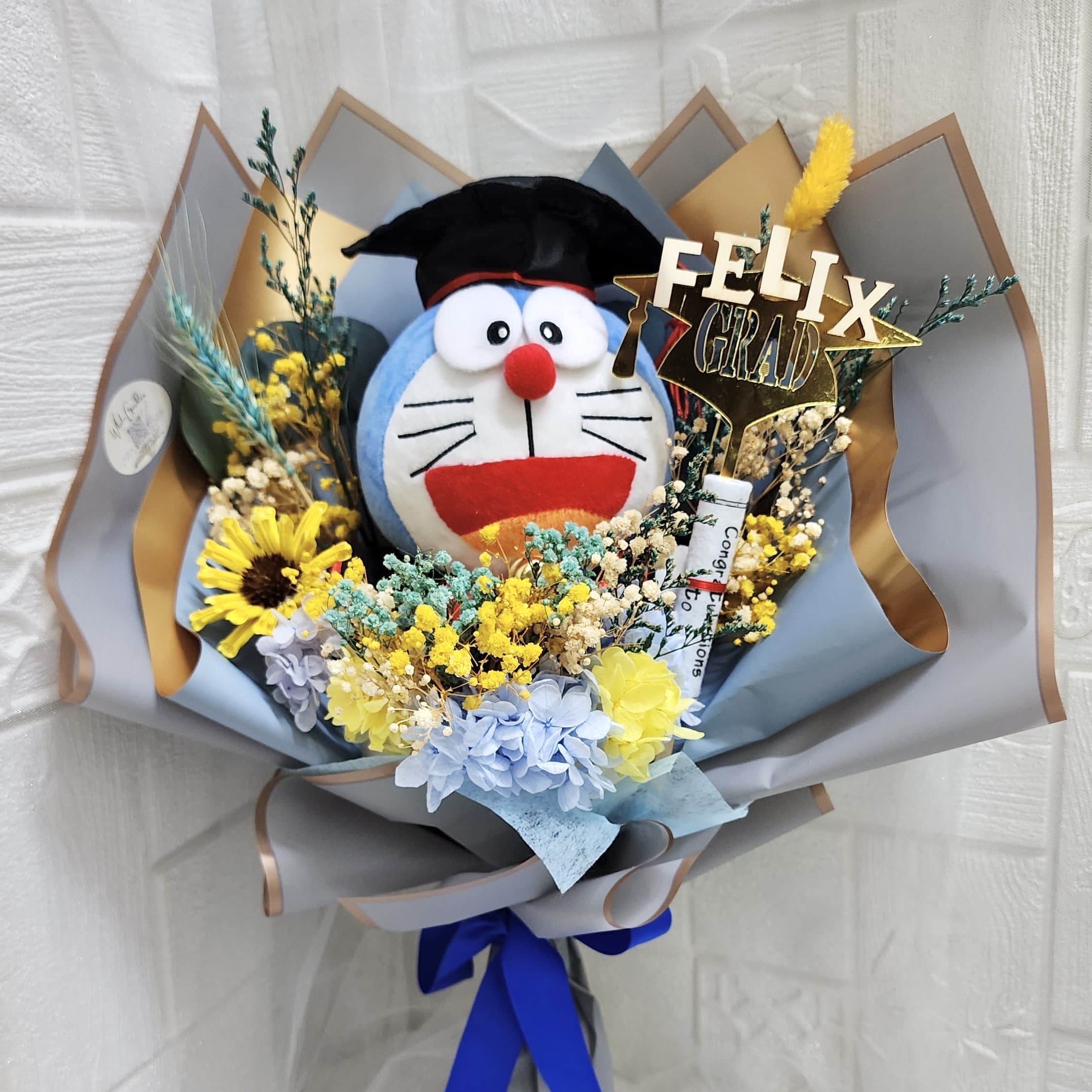 畢業花束 (GM10) *卡通公仔由客人提供