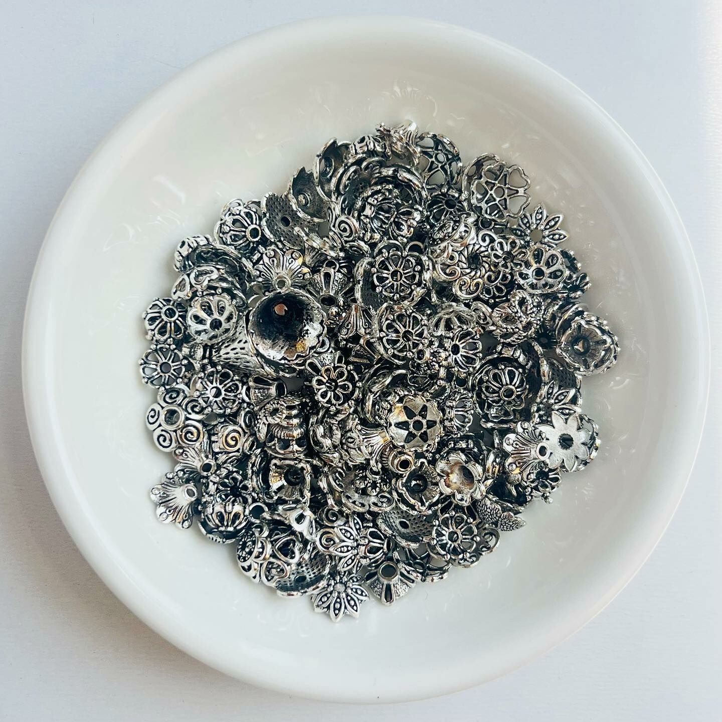 [原石] 藏銀串珠配件包 水晶手串包框花 隔珠隔片