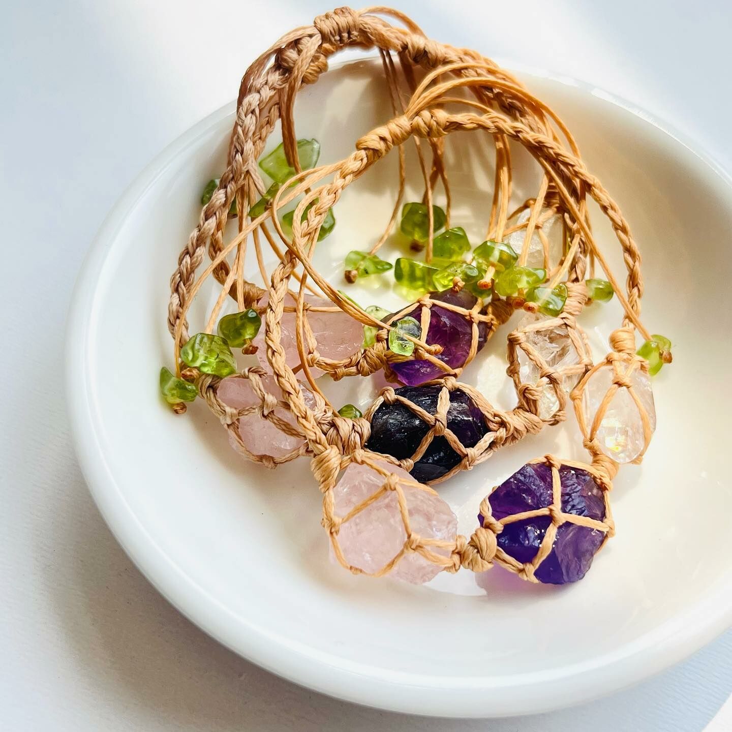 [原石] 蠟線原礦編織手串