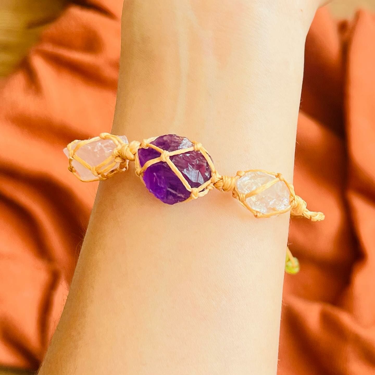 [原石] 蠟線原礦編織手串