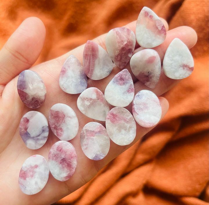 [原石] 粉紅碧璽 水晶蛋面