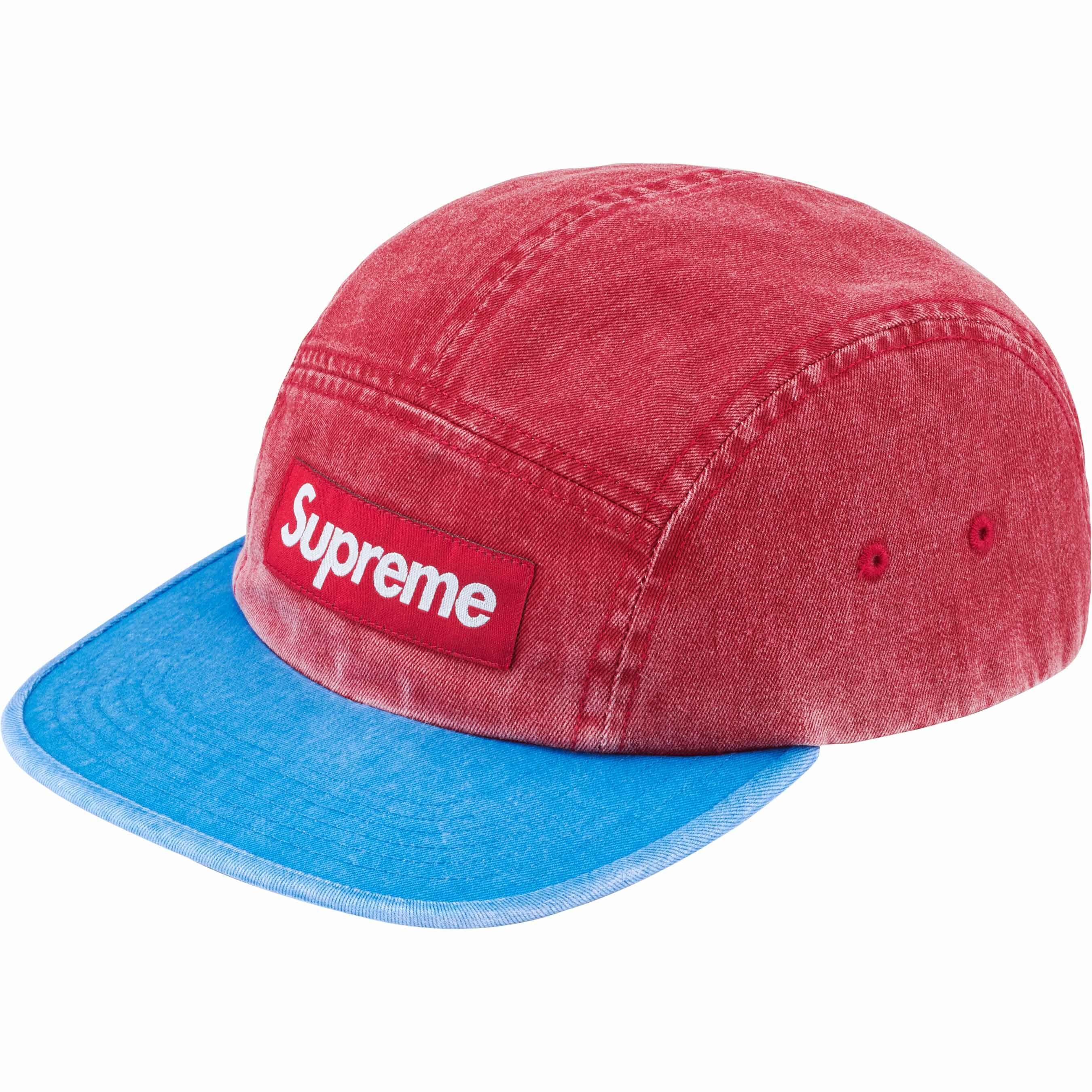 Supreme® SS24 PIGMENT 2-TONE CAMP CAP RED