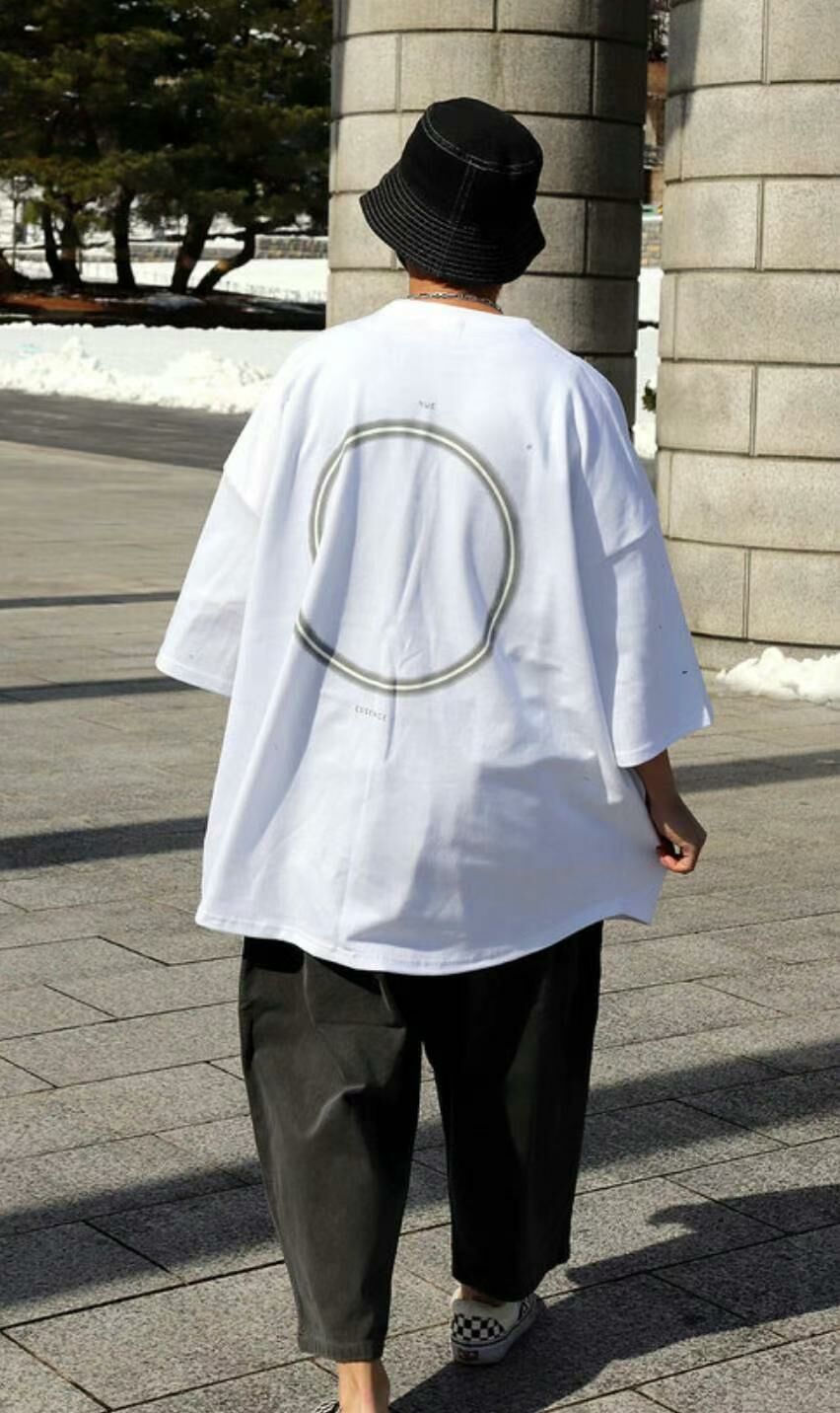 OverSize圓圈圖案英文字短袖Tee UNSTANDARD-057T