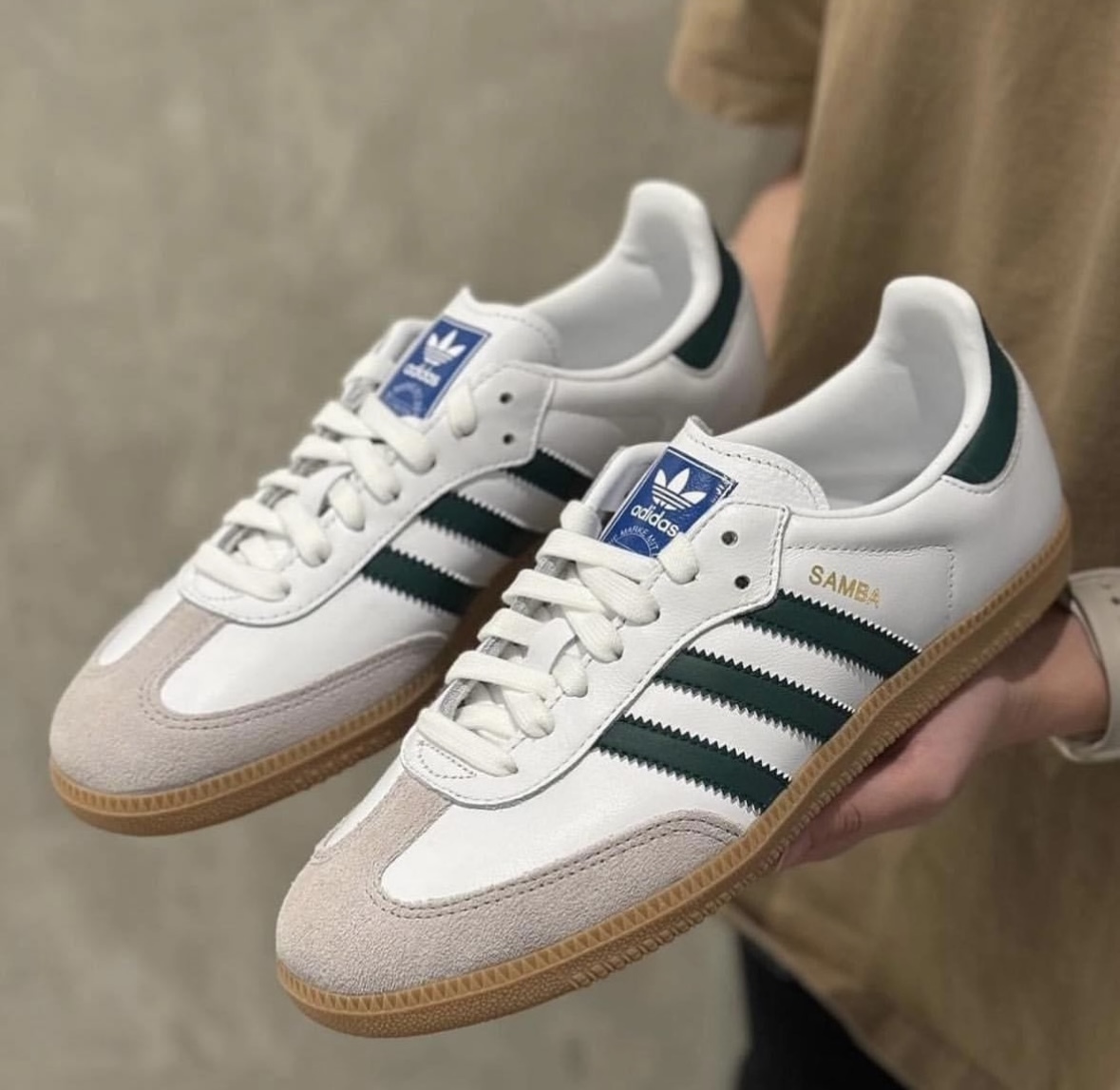 限時接單 Adidas Originals Samba OG 墨綠色 白綠色 復古 皮革 德訓鞋 焦糖底 IE3437/預購
