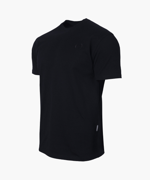 HDEX Symbol Embroidery Cotton Muscle Fit Short Sleeve - BLACK