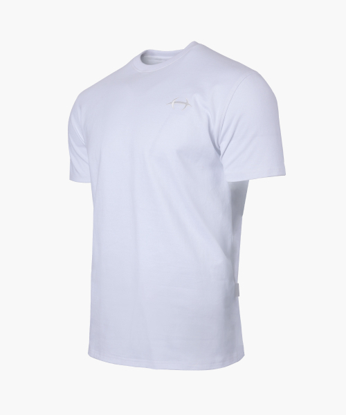 HDEX Symbol Embroidery Cotton Muscle Fit Short Sleeve - WHITE