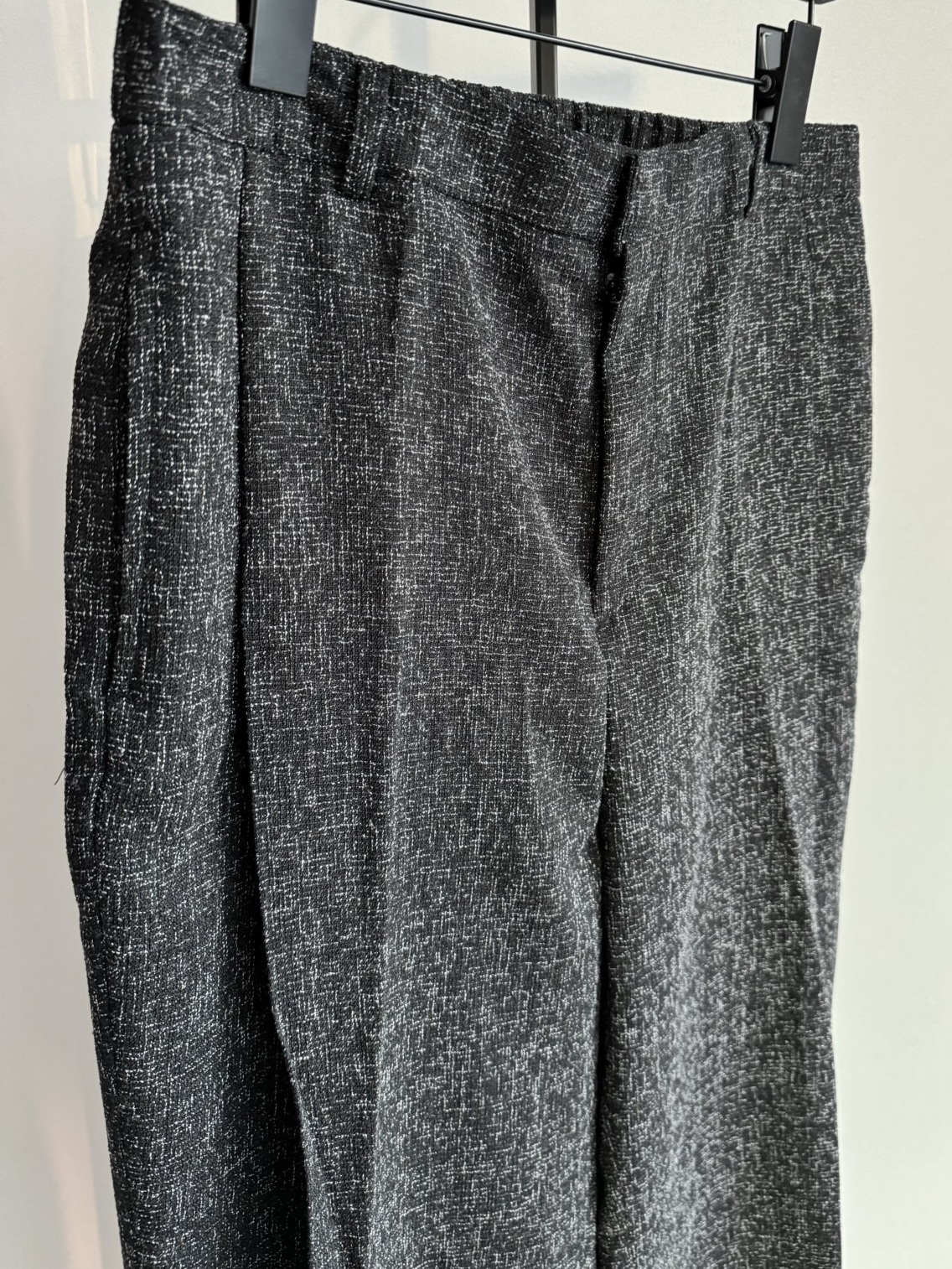 (韓國獨家特價)粗花呢小香細摺休閒西裝褲