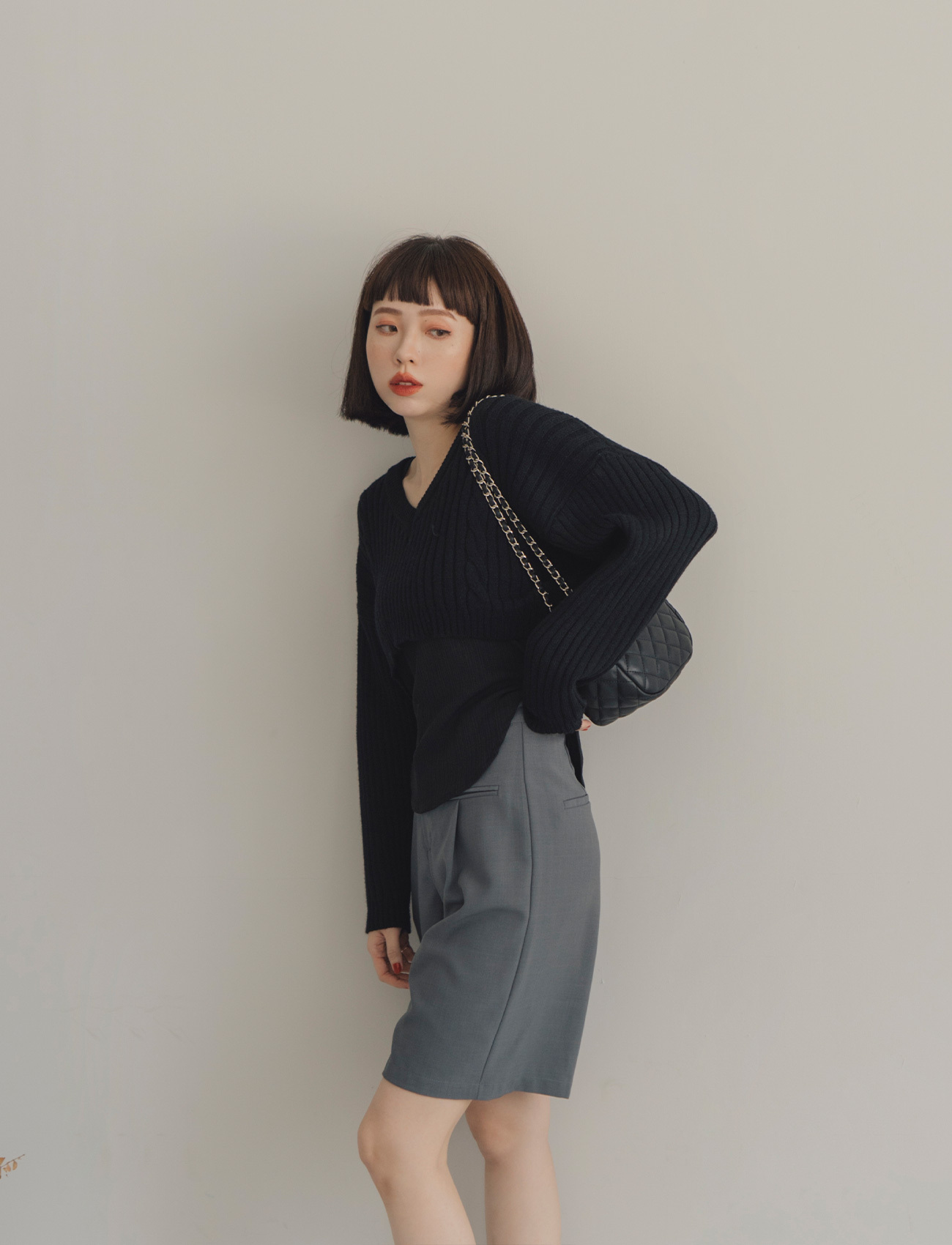 兩件式背心針織上衣