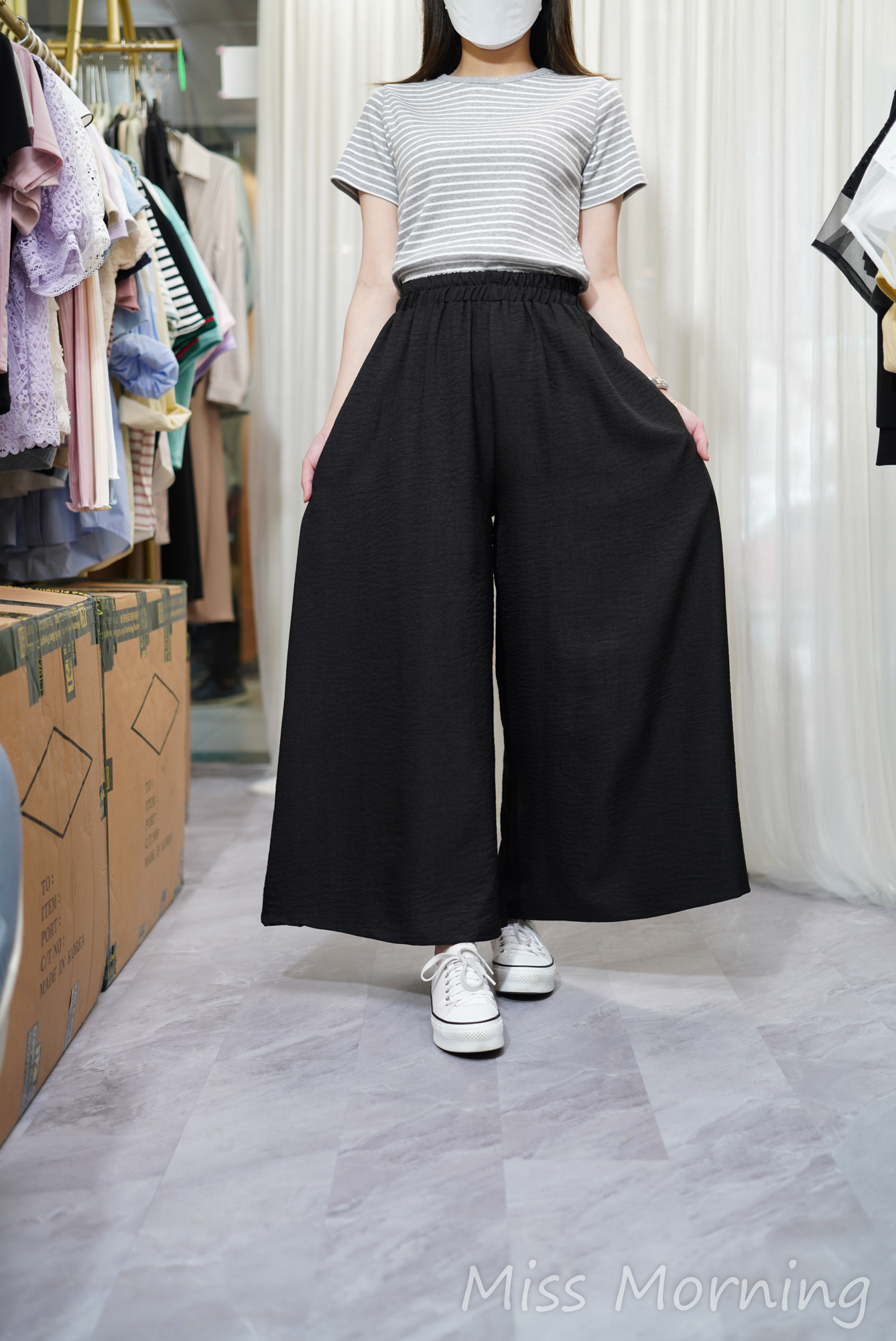 棉質條子款上衣(13785)&免燙輕盈裙褲(33719)