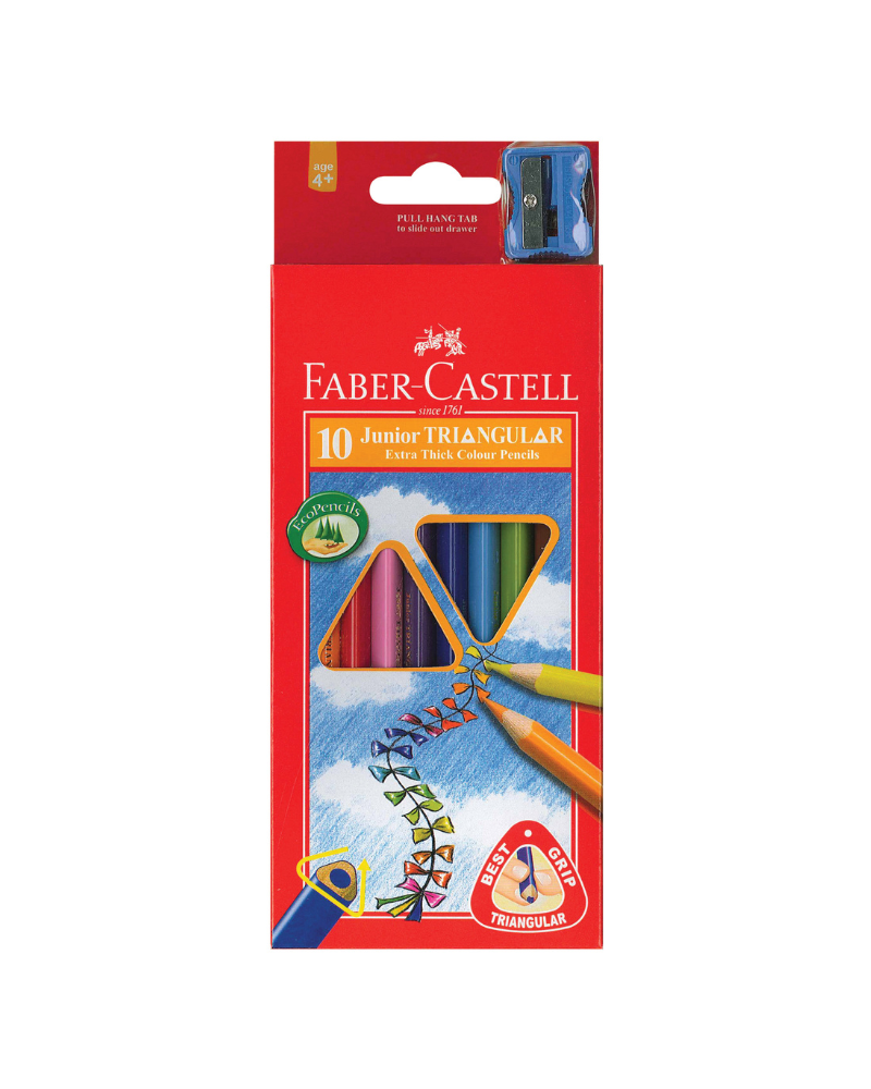 Faber-Castell Junior粗三角木顏色筆 (10色/ 20色/ 30色)