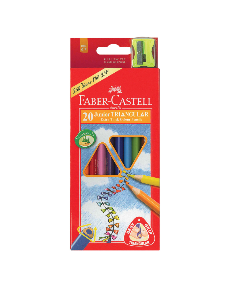 Faber-Castell Junior粗三角木顏色筆 (10色/ 20色/ 30色)