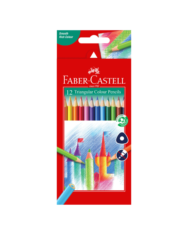 Faber-Castell 三角木顏色筆 (12色/ 24色)