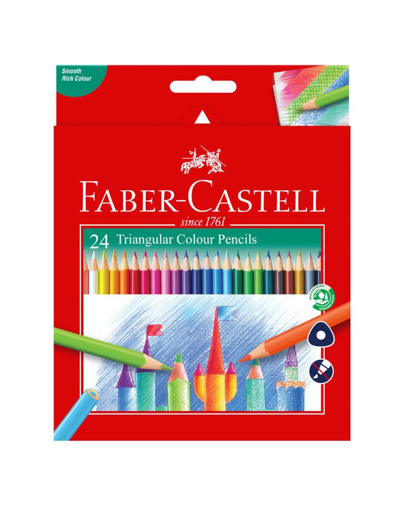 Faber-Castell 三角木顏色筆 (12色/ 24色)