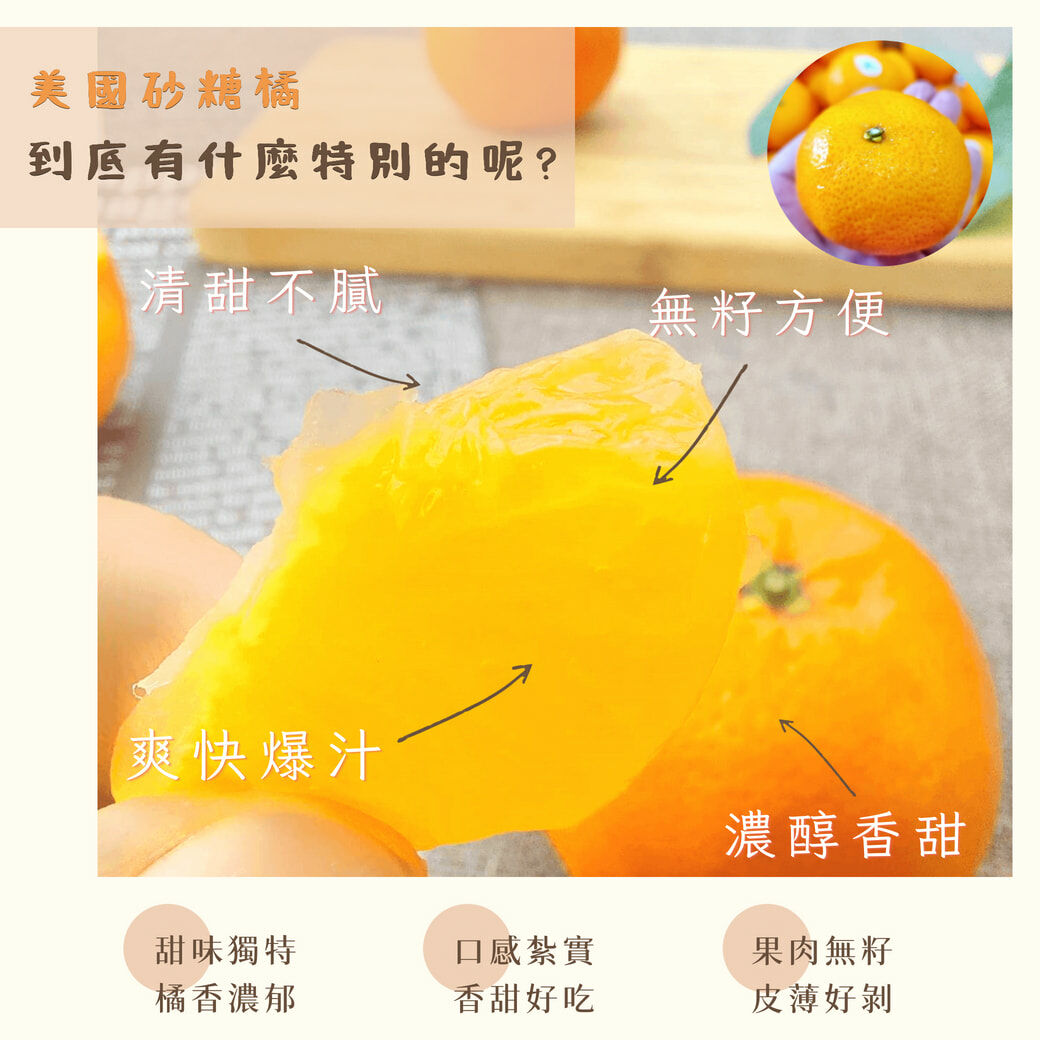美國｜無籽多汁砂糖橘｜爆炸甜