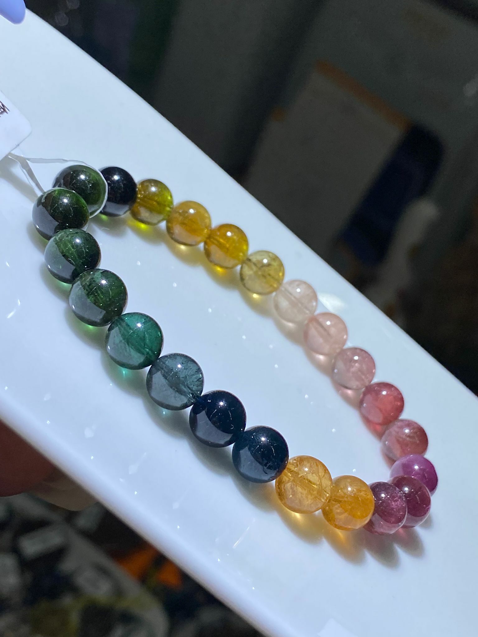 7.8-8MM高質老礦彩虹碧璽