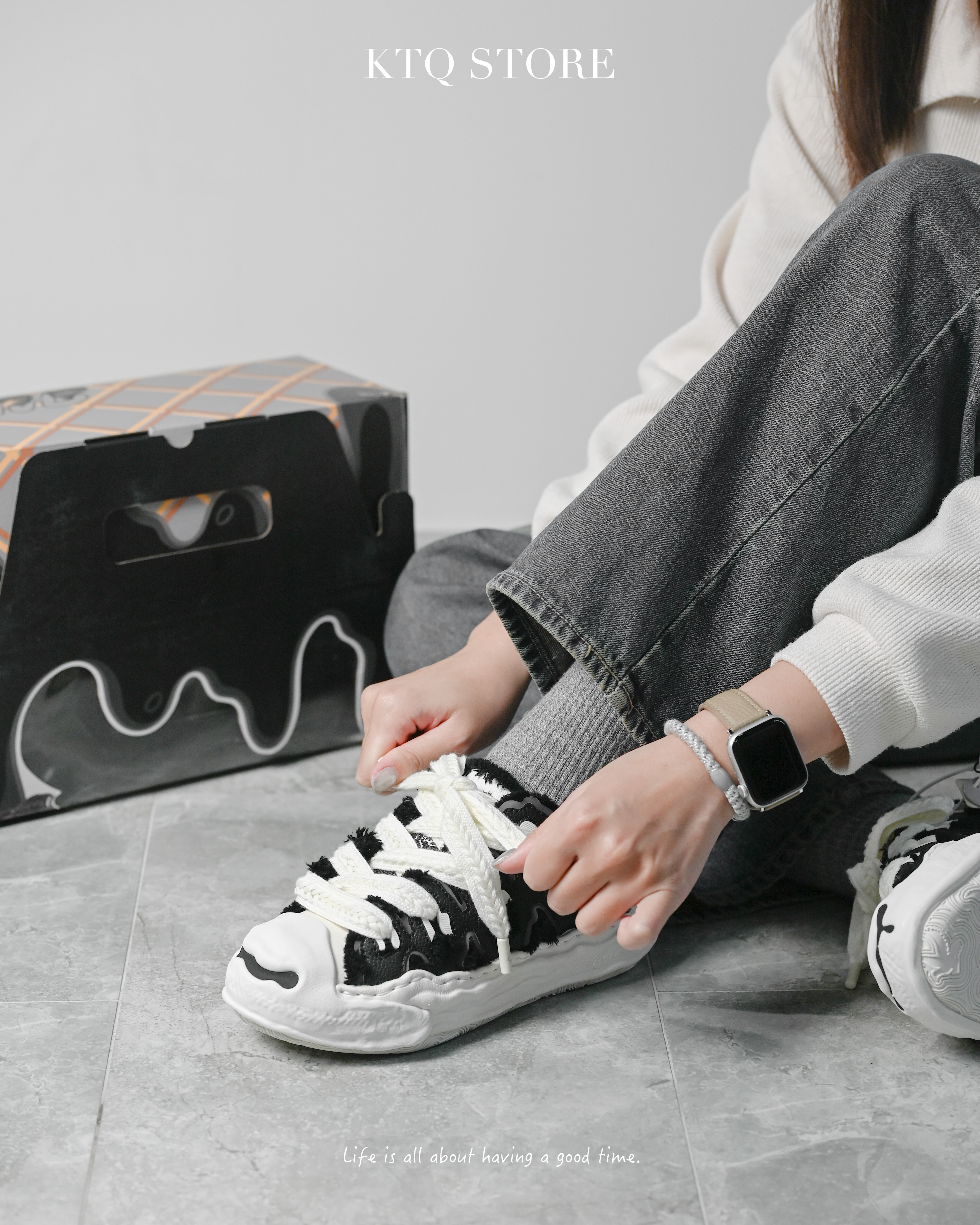 KTQ STORE ‧ H52 開口笑一代系列 奶油鞋 蛋糕鞋盒 趙露思同款