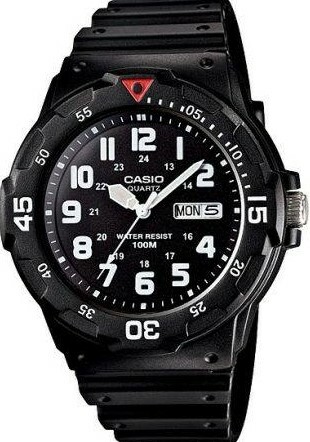 萬年鐘錶 - CASIO  卡西歐  潛水風格簡約休閒款男錶 MRW-200H-1BV  錶徑 : 44.6MM