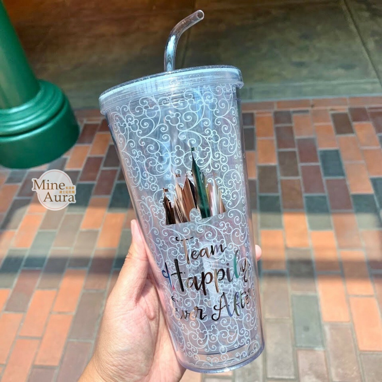 (現貨) 米奇 Mickey 城堡字母圖案 吸管 水杯 -香港迪士尼樂園