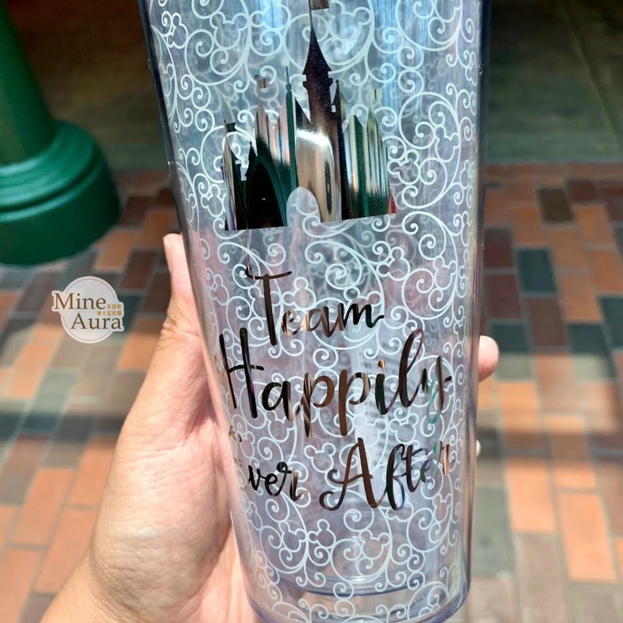 (現貨) 米奇 Mickey 城堡字母圖案 吸管 水杯 -香港迪士尼樂園