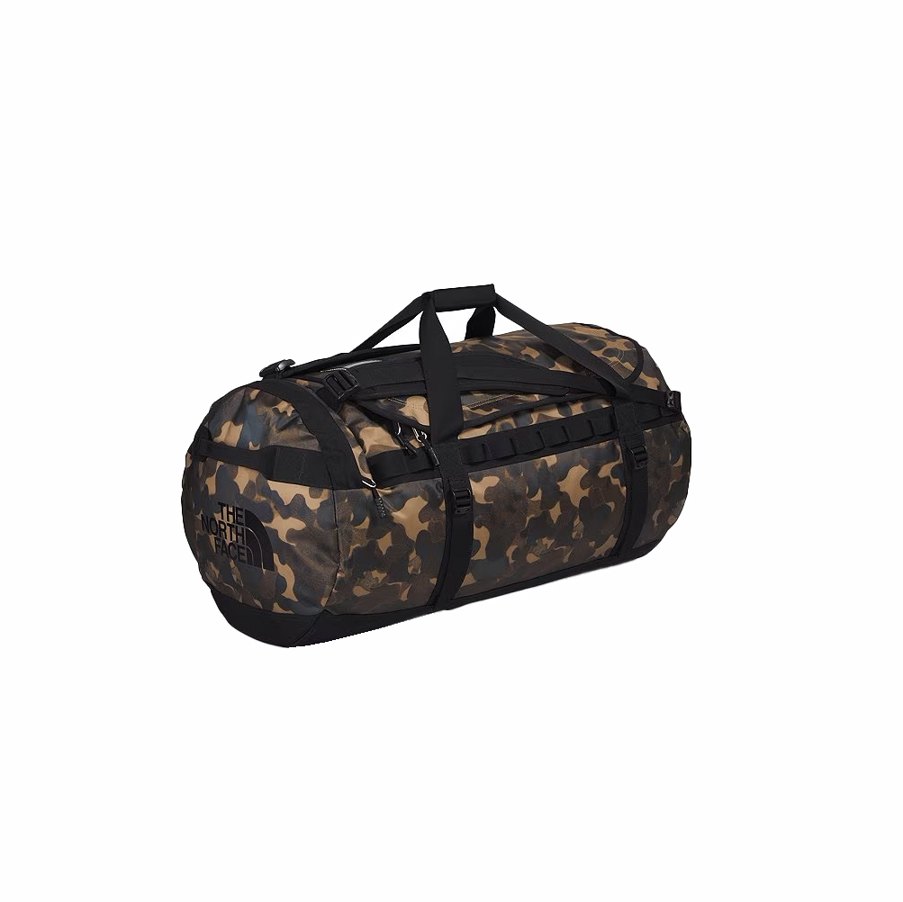 -(E)-THE NORTH FACE BASE CAMP DUFFEL-L 95L TNF 收納式旅行袋 行李袋-NF0A52SB 棕色迷彩(087)