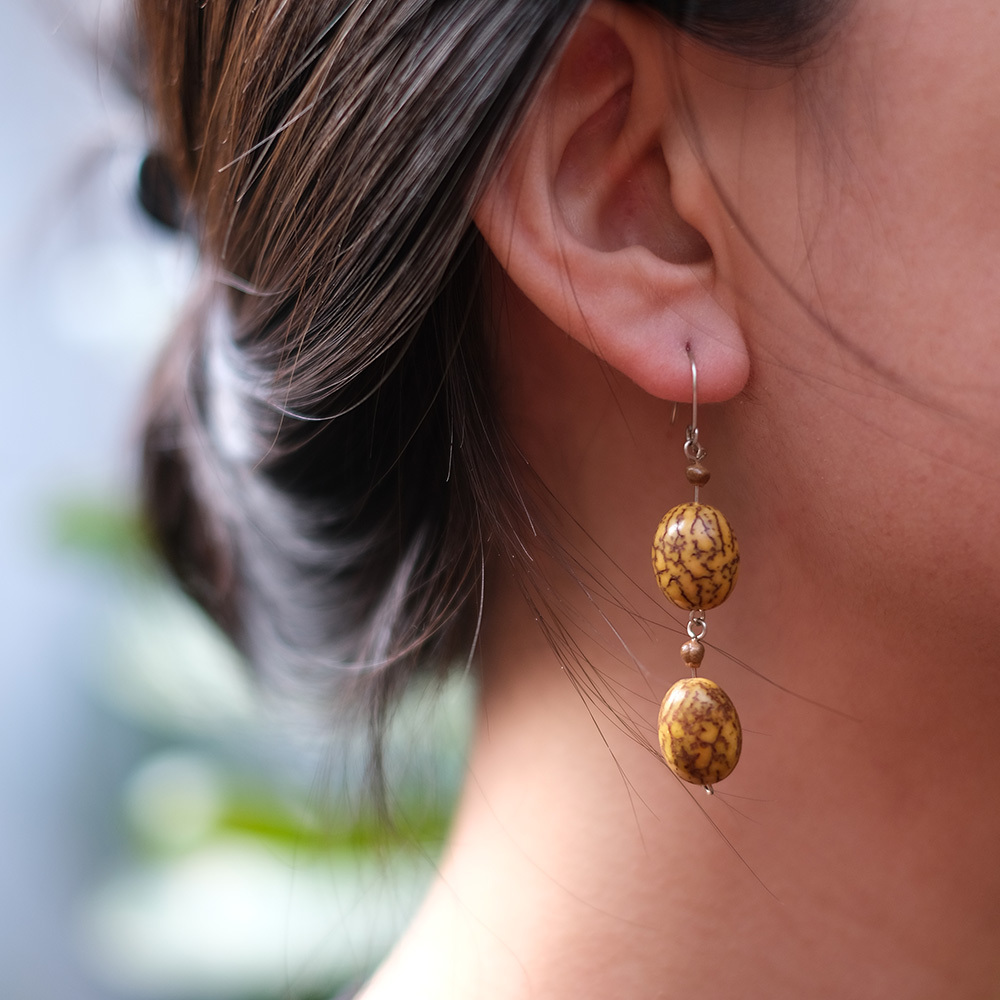 亞馬遜工藝｜種子耳環｜秘魯