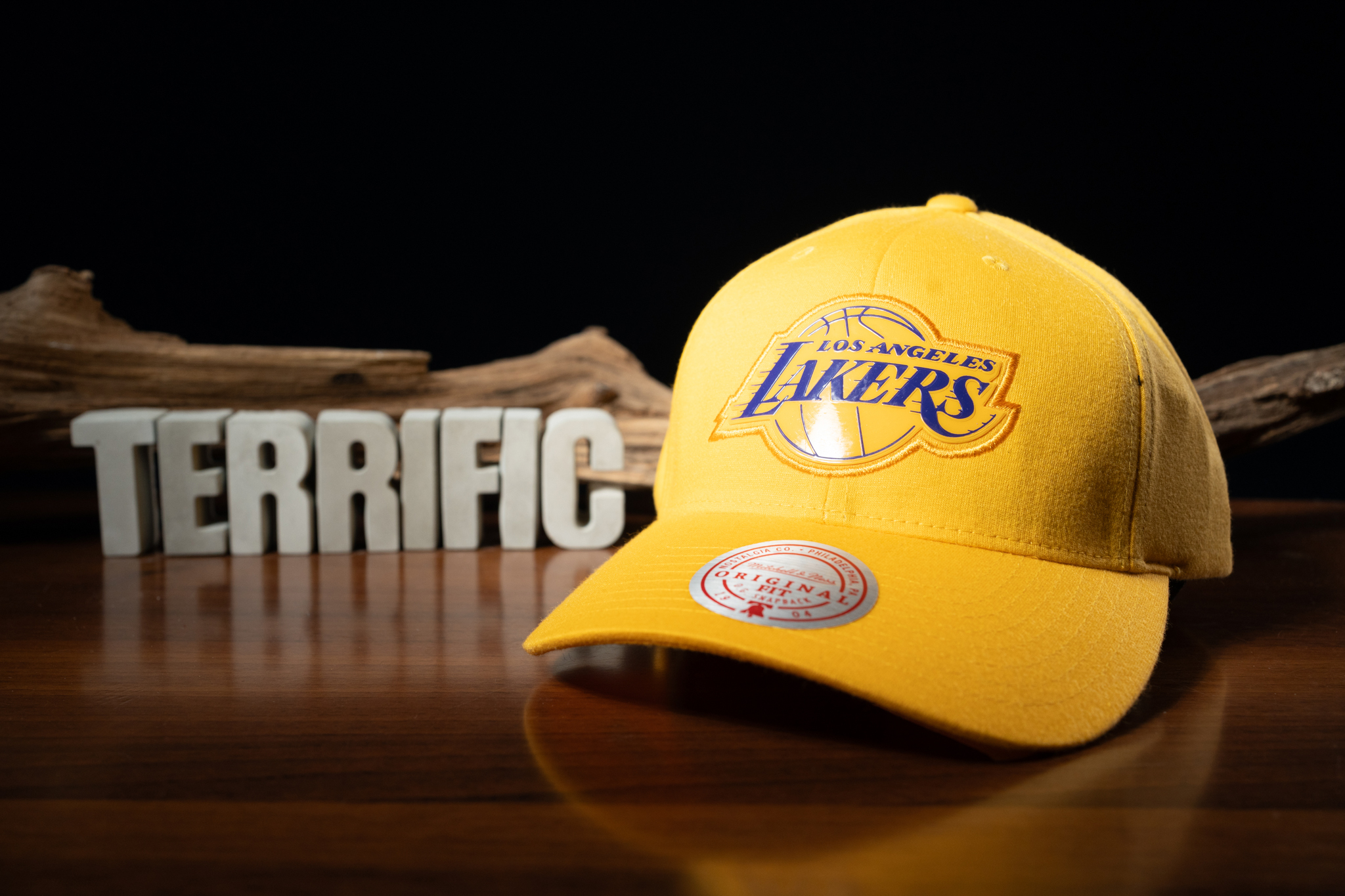 NBA帽子 Los Angeles Lakers 洛杉磯湖人黃 隊徽 老帽 M&N 可調式 全新