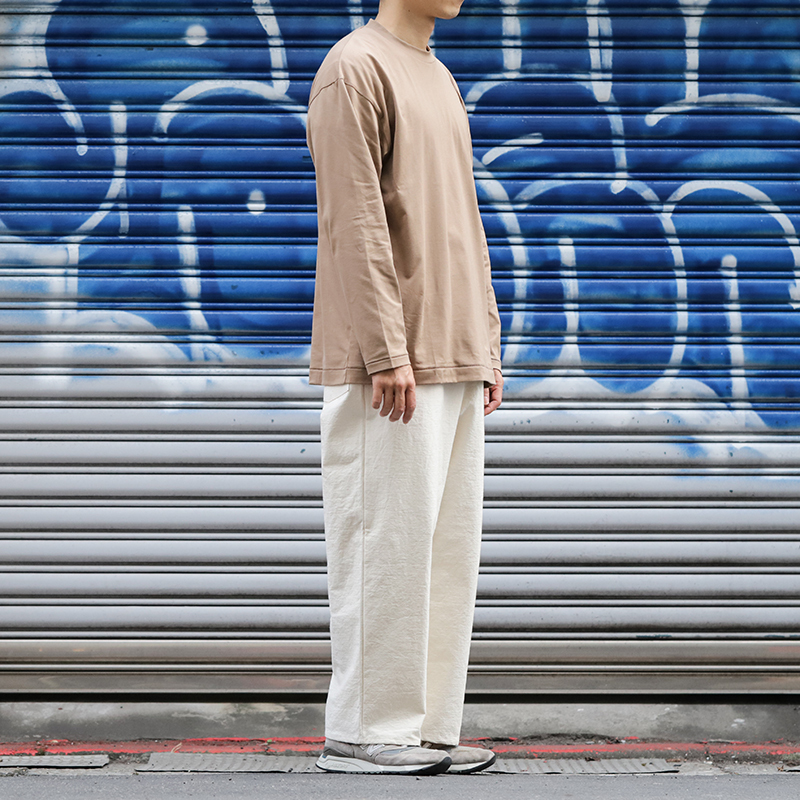 Jackman Back Nep Baggy Trousers Kinari