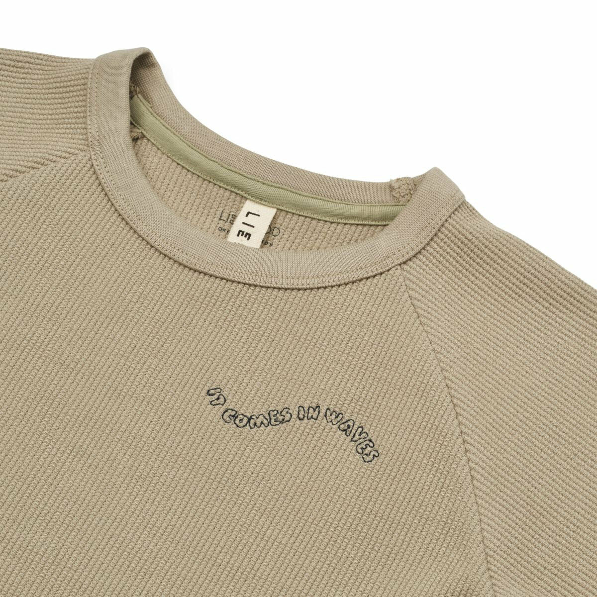 丹麥Liewood 有機棉鬆餅格上衣 - Mist