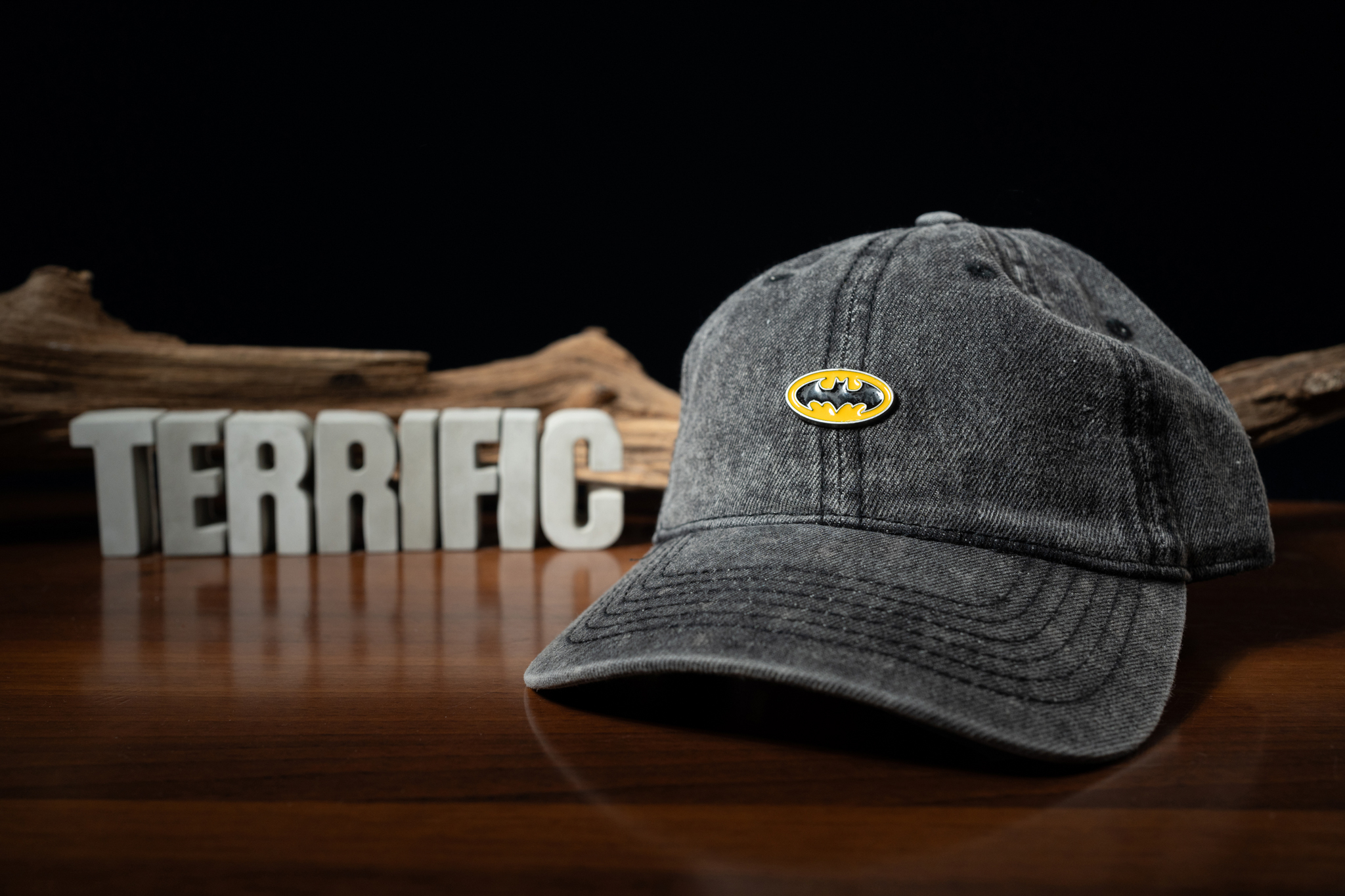 Comics帽子 Batman Logo Pin 蝙蝠俠 鐵灰 水洗 老帽 DC Comics 可調式 全新