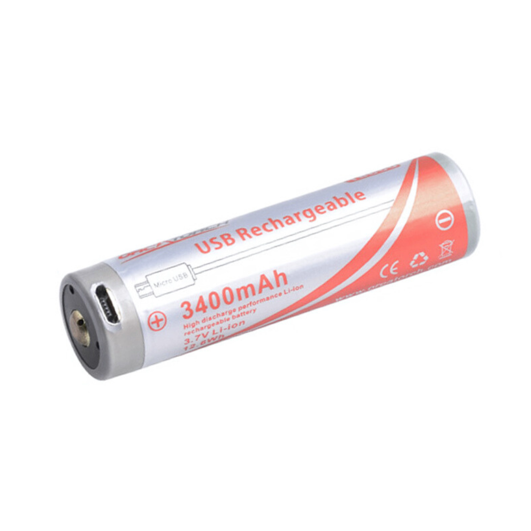 ※ORCATORCH 18650 USB鋰電池-3400mAh