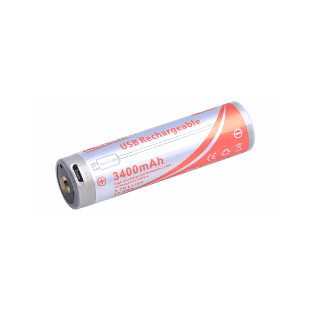 ※ORCATORCH 18650 USB鋰電池-3400mAh