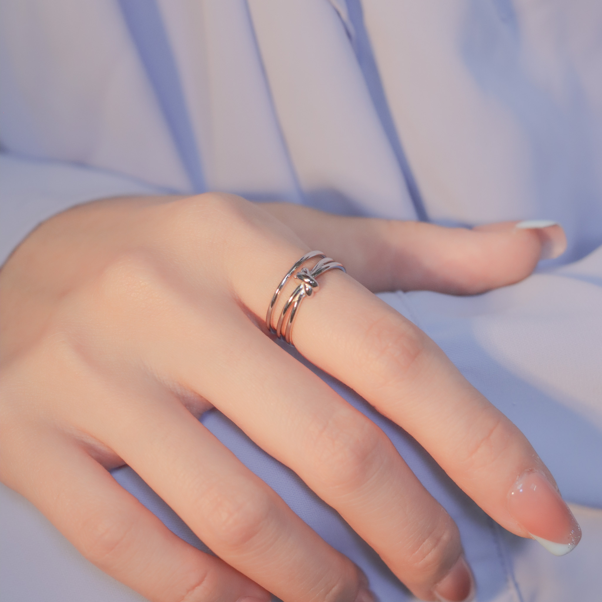 | 925 Silver・White Gold・Rose Gold | Twist Triple Ring （Silver / Rose Gold） | RI0629 |