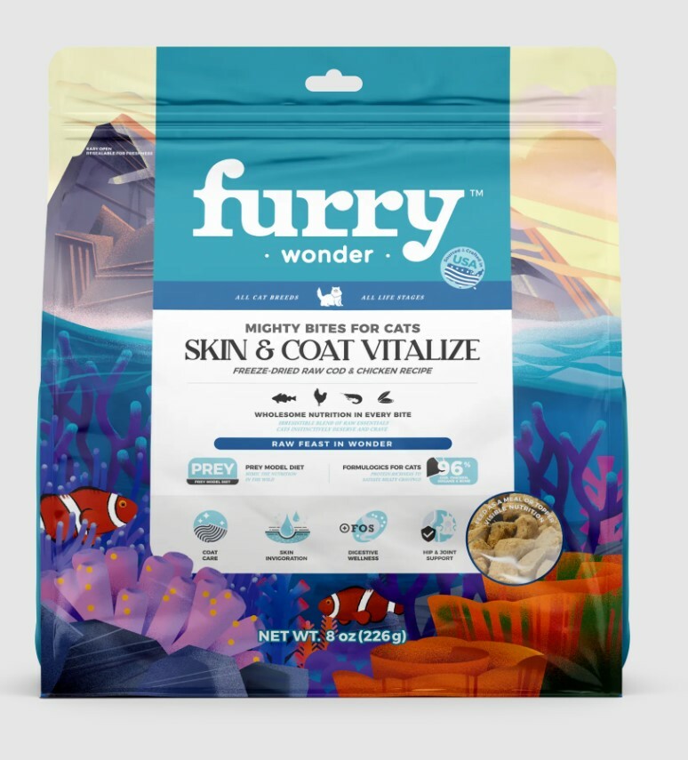 Furry Wonder 全年齡貓主食凍乾 美毛護膚 雞肉 + 鱈魚8oz/16oz（貓脫水糧）