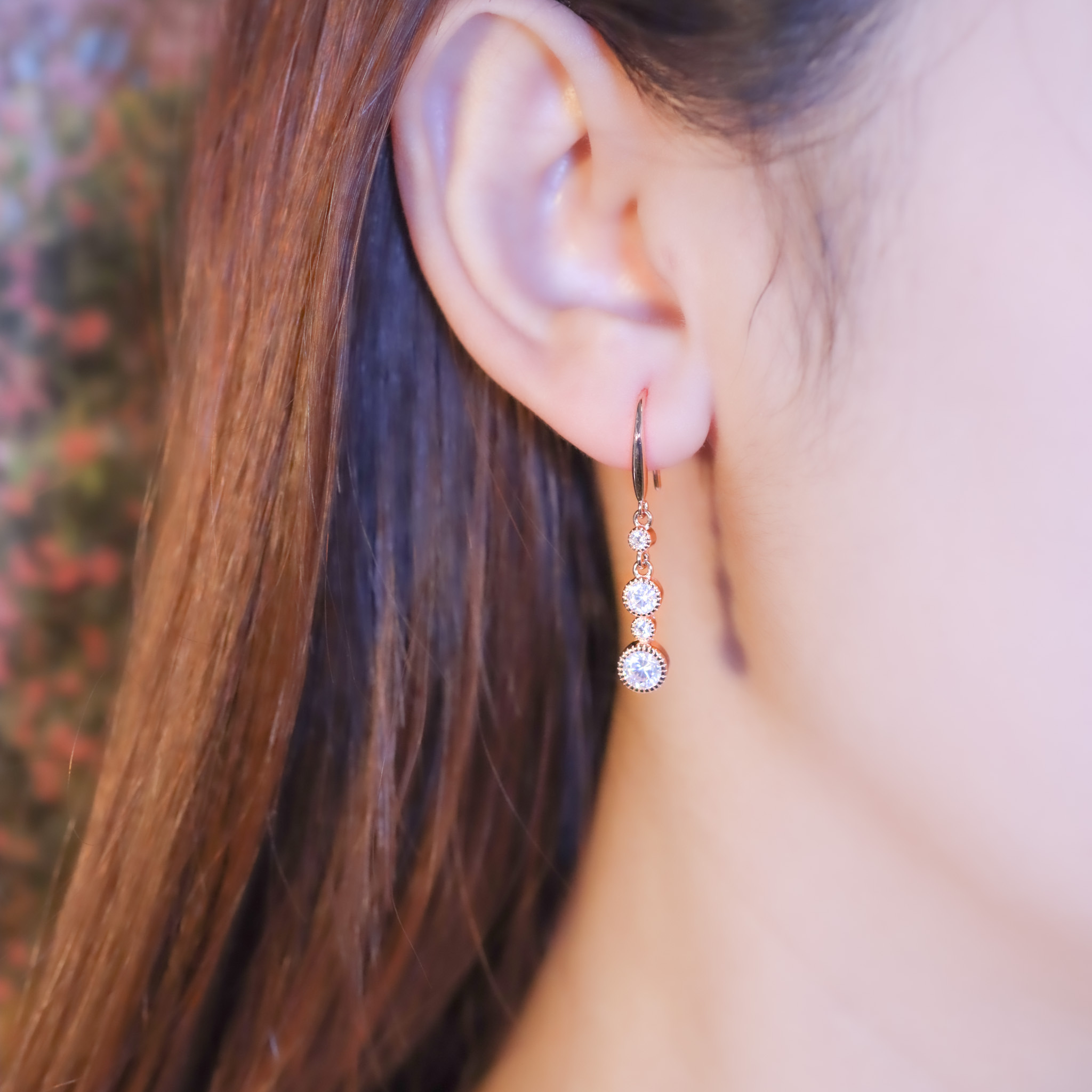 | 925 Silver・White Gold・Rose Gold | Drops Of Happiness Earrings（Silver / Rose Gold） | EA0744 |